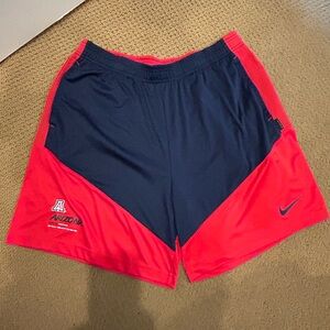 University of Arizona basketball shorts.